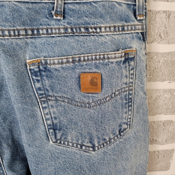 Carhartt Relaxed Fit Light Wash Denim Work Jean Men's Size 38 x 32 - Picture 8 of 14
